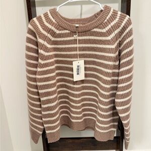 Marea brown and White Women's Sweater